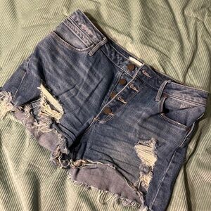 Distressed Denim Women's Shorts